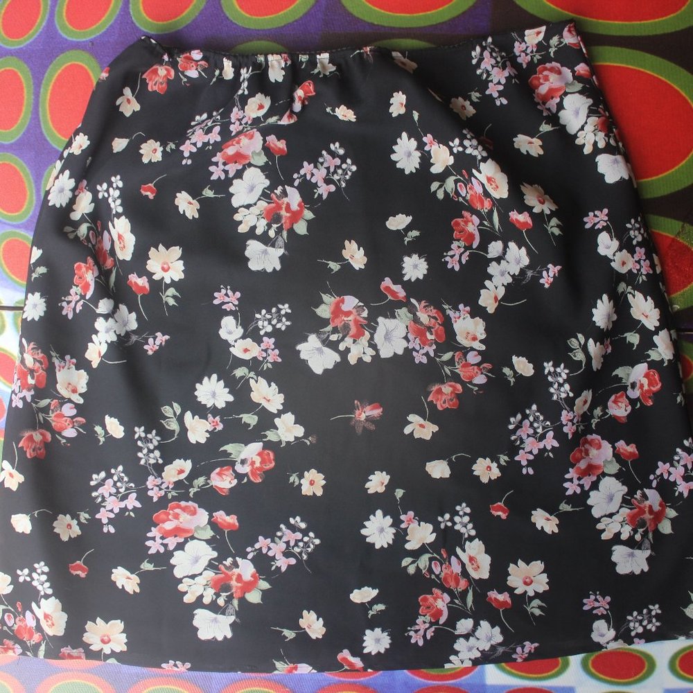 Floral Plus Size Skirt